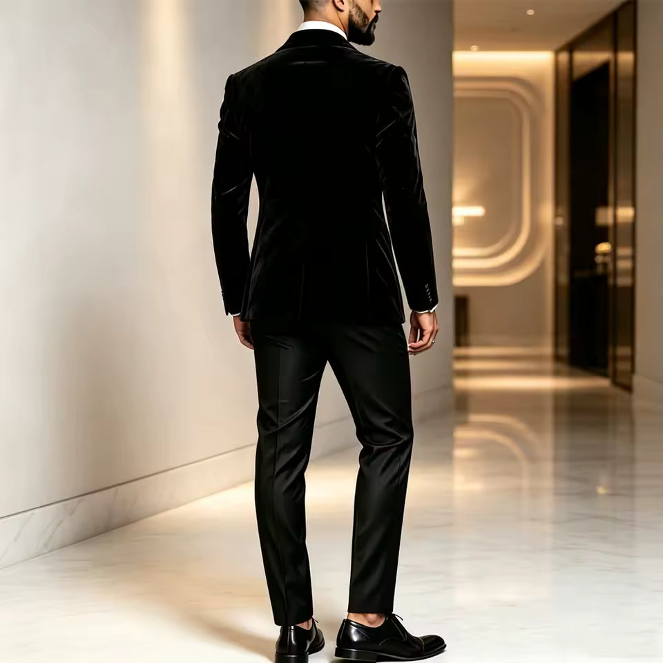 Floral Peak Lapel Men's Blazer