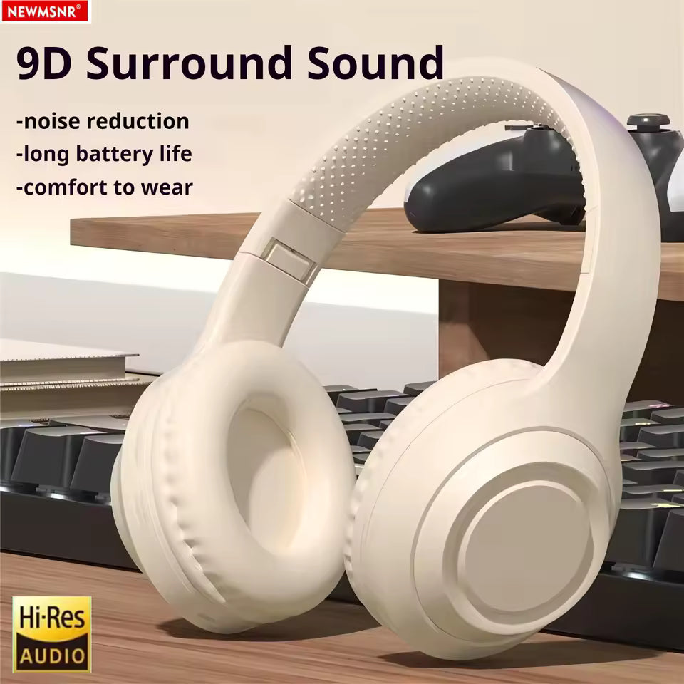 Folding Wireless Over-Ear Headphones with Mic