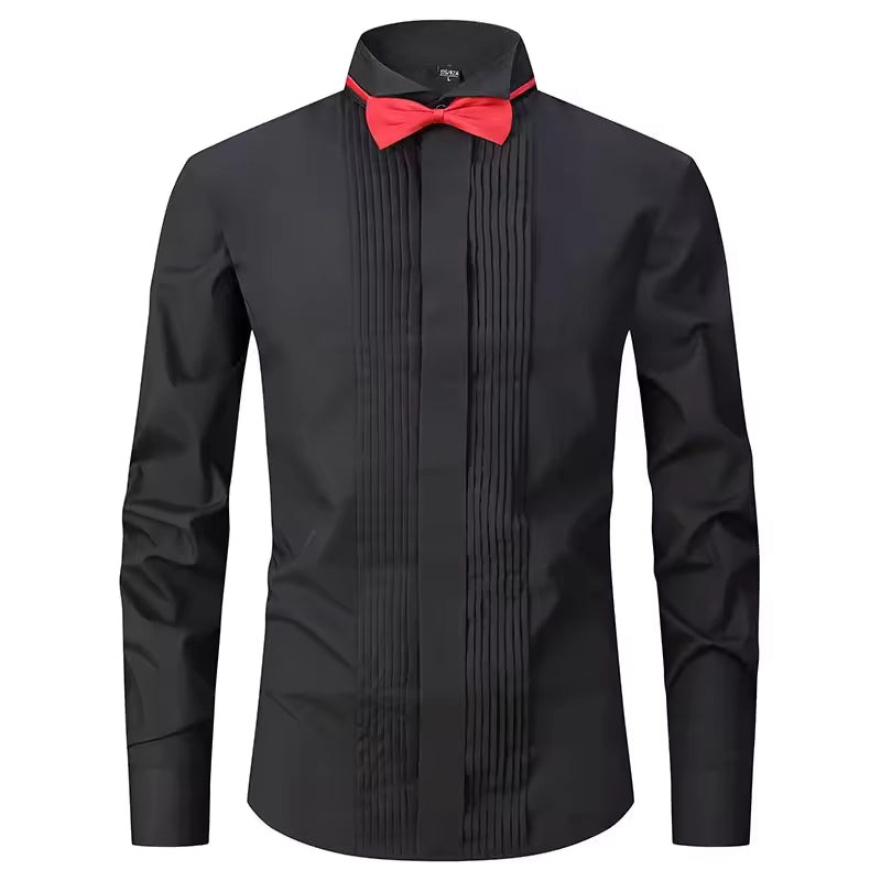 "Slim Fit French Cuff Men's Tuxedo Dress Shirt"