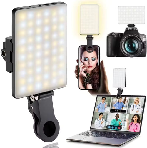 Clip-On Rechargeable Selfie Fill Light (Black)