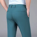 Men's Elastic-Waist Straight-Leg Dress Pants