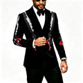 Floral Peak Lapel Men's Blazer