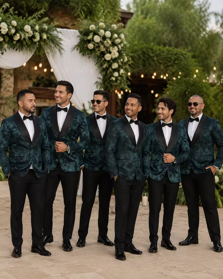 Men's Plaid Tuxedo Three-Piece Suit