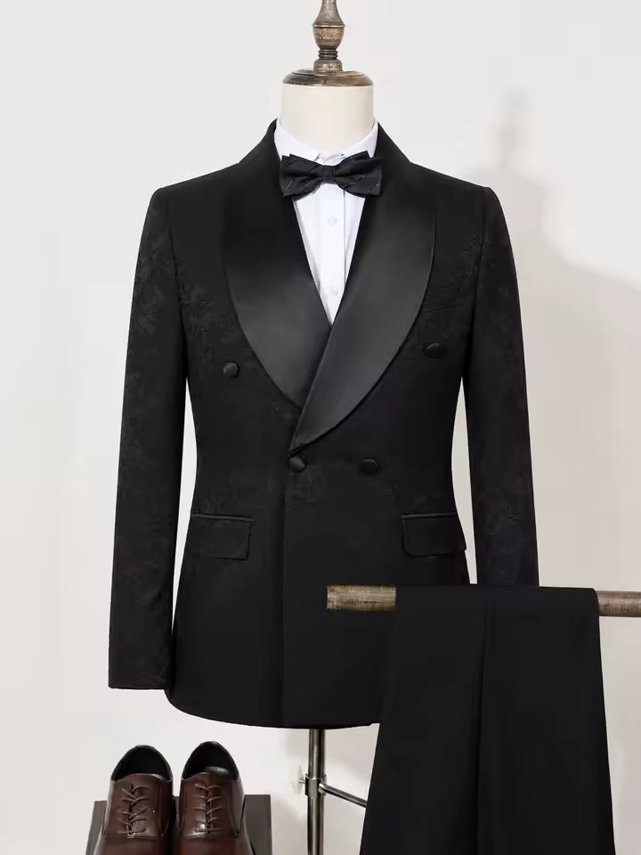 Men's Plaid Tuxedo Three-Piece Suit